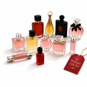 Mini Perfume Gift Set for Women – 12-Piece Floral & Citrus Fragrance Collection, Travel Size Body Spray Variety Pack with Heart-Shaped Display Box for Birthday & Holiday Gifts