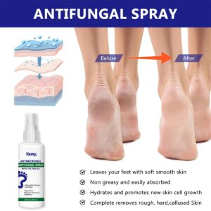 Vamy Complete Foot & Nail Kit Includes the Clinically Published Nail Solution and Foot Sanitizer Spray with Tea Tree Oil 3.38oz (2 ct)
