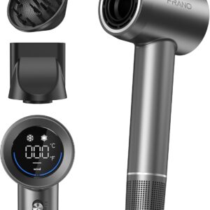 Hair Dryer for Women, Professional High-Speed & 200 Million Ionic Hairdryer, Fast-Drying Low Noise with Magnetic Diffuser & Nozzle, HD Display, Light and Quiet Hair Blow Dryer, Gifts for Men and Women