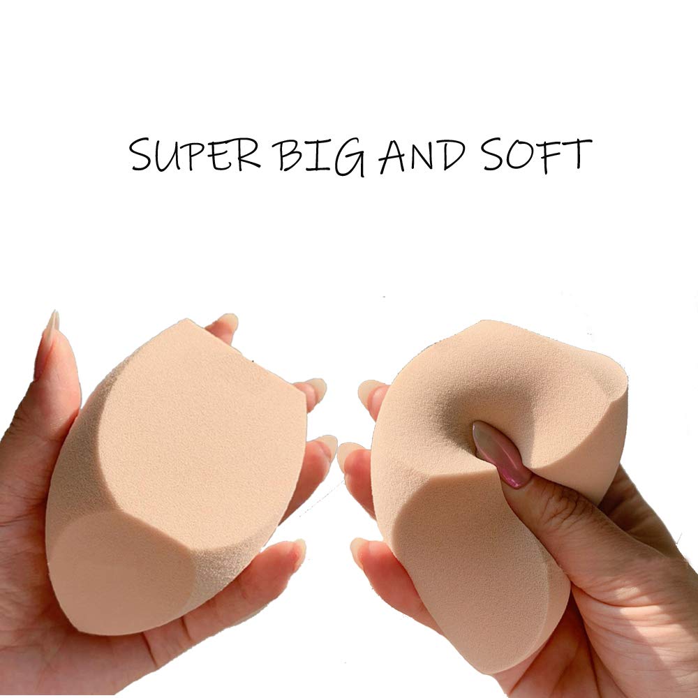 Makeup Sponge Blender & Holder, SOFT Beauty Makeup Blender Puff Foundation Face Sponges Set, Applicator Beauty Blending Blenders with 1 Sponge Holder, Concealer Sponge for Liquid Powder Sunscreen - Image 3