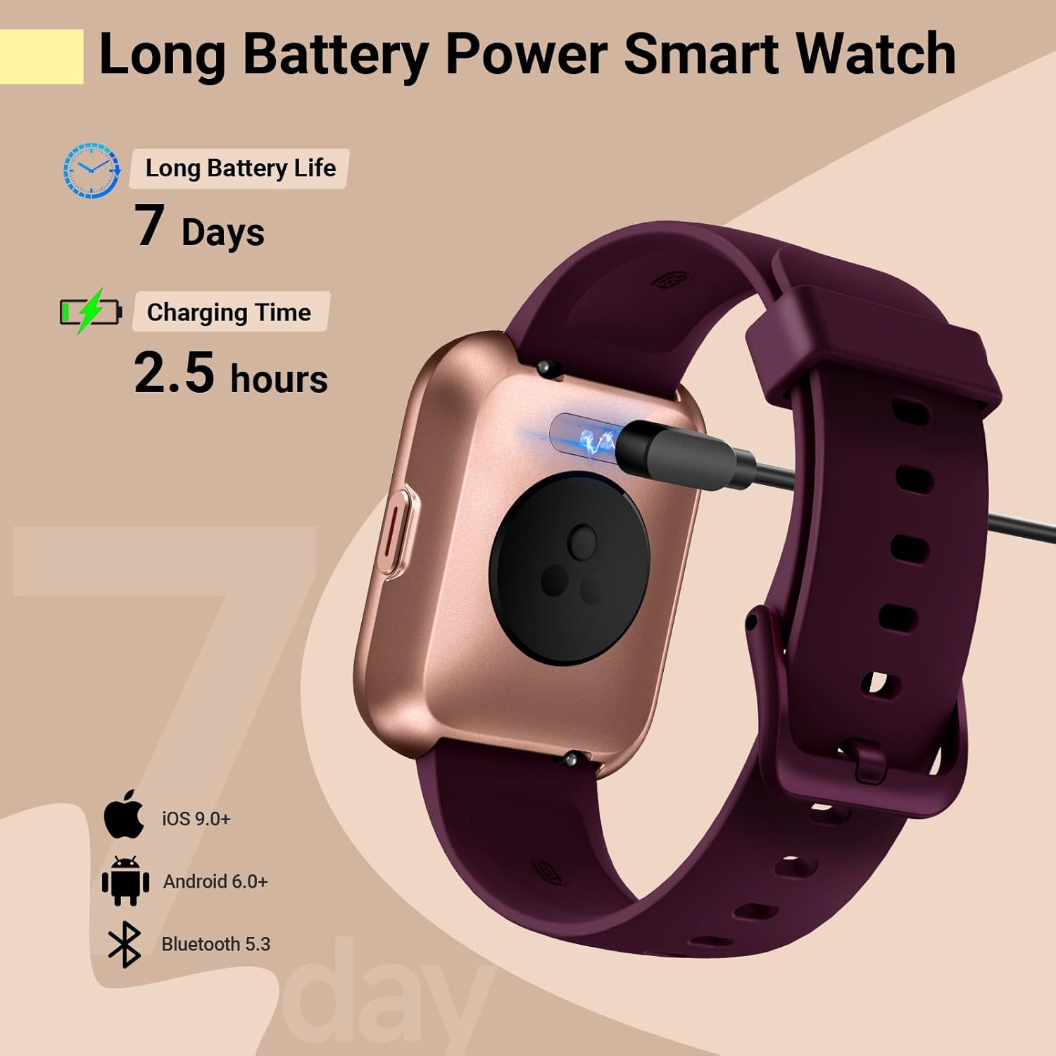 Smartwatch for Women, Compatible with Android & iPhone, 1.8'' Fitness Tracker Watch with Alexa, Call & Notification Alerts, Heart Rate & Sleep Monitor, 120 Sports Modes, Waterproof Watch for Women - Image 7