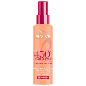 L’Oreal Paris Elvive Dream Lengths Heat Slayer Pre-Iron Spray Leave-In, 4.4 Ounce | 4.4, Ounce