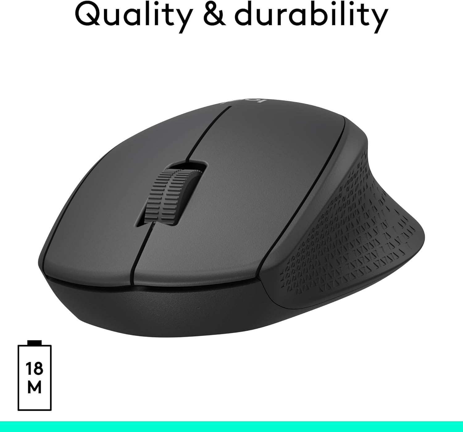 Logitech M330 Silent Wireless Mouse, 2.4GHz with USB Receiver, Optical Tracking, Quiet & Lightweight, Long Battery Life, for PC, Mac, Laptop, Chromebook - Black - Image 6