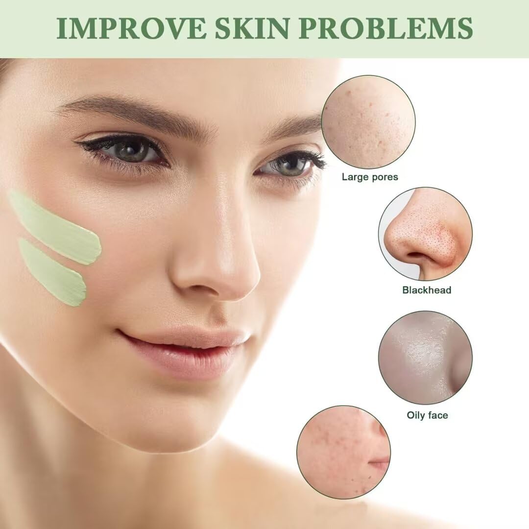 Green Tea Deep Cleanse Mask for Face,Blackhead Remover Face Mask,Poreless Deep Cleanse Mask Stick for Purifying,Moisturizing,Oil Control Reduce for Women and Men,2PCS - Image 3