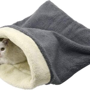 Cat Bed Cave Sleeping Bag, Pet Mat Self Warming Pad Sack for Cats and Small Dog