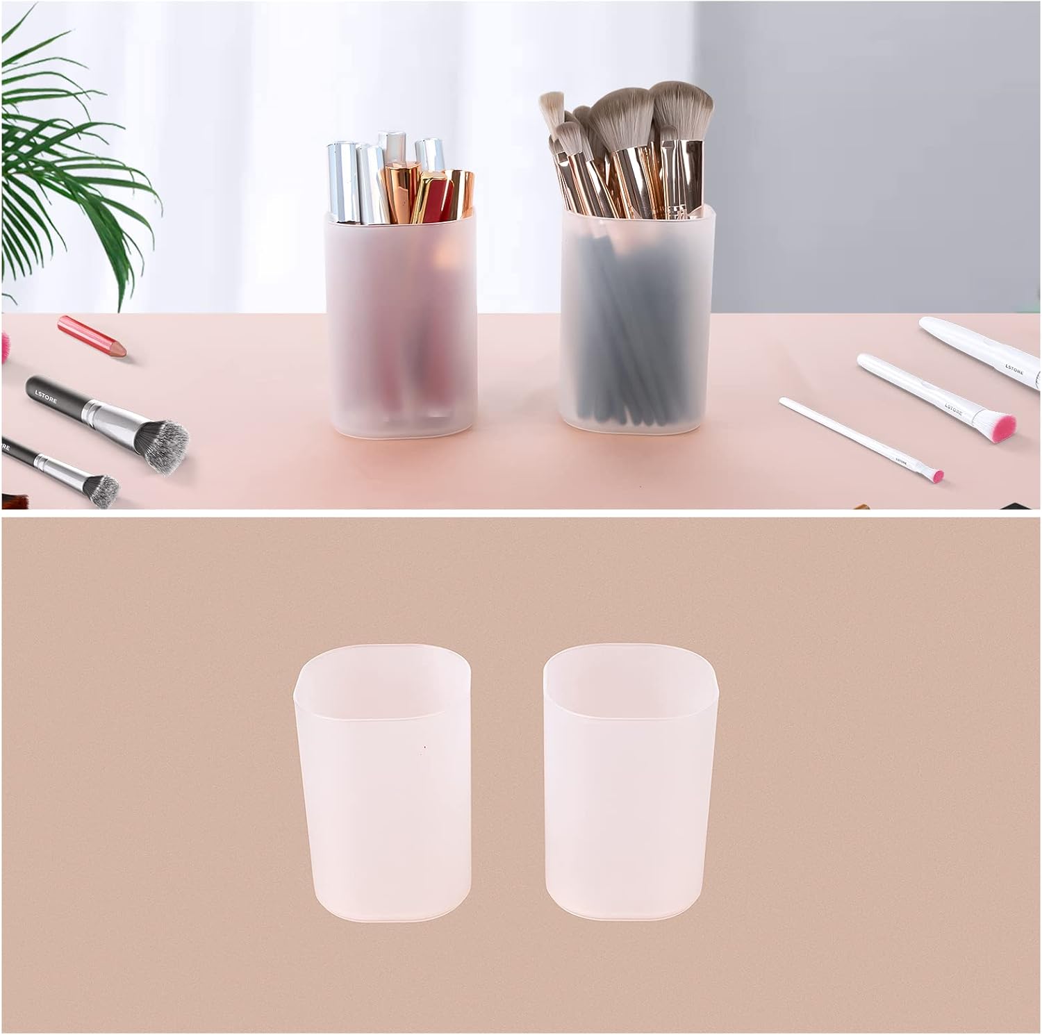 OCHEAL Makeup Organizer Case,Stackable Clear Makeup Organizer Holder, Multi-size Makeup Case Vanity Storage Holder Set for Makeup, Jewelry, toiletries,Makeup Artist Must Have - Image 6