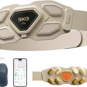SKG W9 Ultra 2.0 Lower Back Massager for Stress Relief Deep Tissue Father Day Gifts Adjustable Cordless Heating Pad Infrared Vibrating Back Massager with Titanium Massage Head