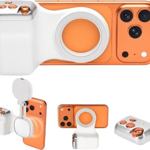 Magnetic Phone Camera Grip,Smartphone Shooting Holder, Selfie Handle Fun Shot Magnetic Grip for iPhone & Android with Wireless Shutter Button, Creator Kit for TikTok/Selfies/Photography/Video