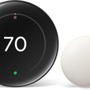 Google Nest Learning Thermostat (4th gen) + Nest Temperature Sensor (2nd gen) – Obsidian