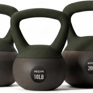 WeGym Soft Kettlebells with Cushioned Impact-Resistant Base and Anti-Slip, Wide-Grip Handle for Home Workouts, Weightlifting, and Full Body Strength Training