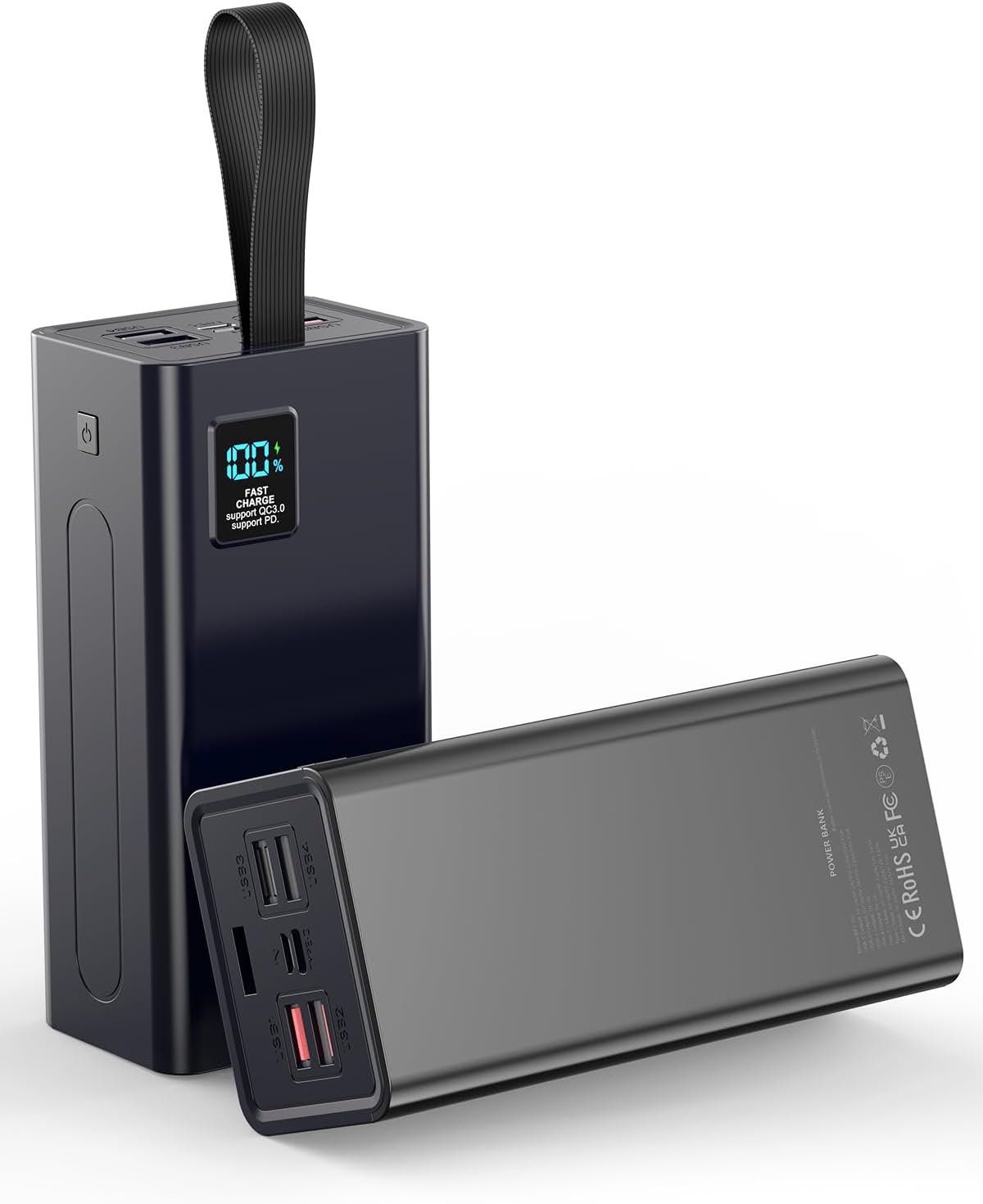 LOHAO Portable Charger Power Bank, PD 30w & QC 3.0 Fast Charging Battery Pack, 70000mah Powerbank 5 Outputs 2 Inputs Compatible with iPhone 17/16/15/14/13/12 and More