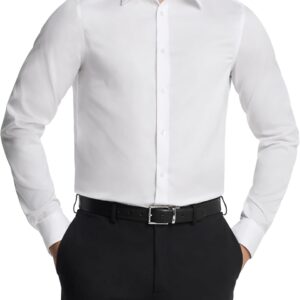 Calvin Klein Men’s Dress Shirts Slim Fit Non Iron Solid
