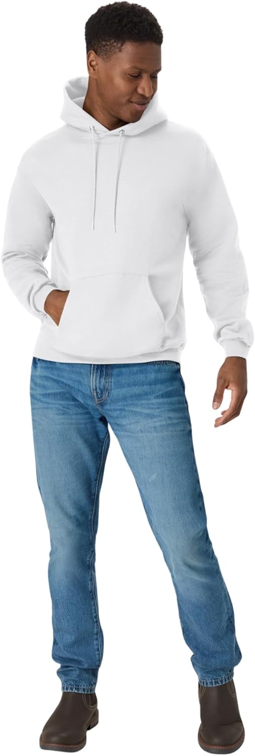 Hanes Men's EcoSmart Hoodie, Midweight Fleece, Pullover Hooded Sweatshirt - Image 5