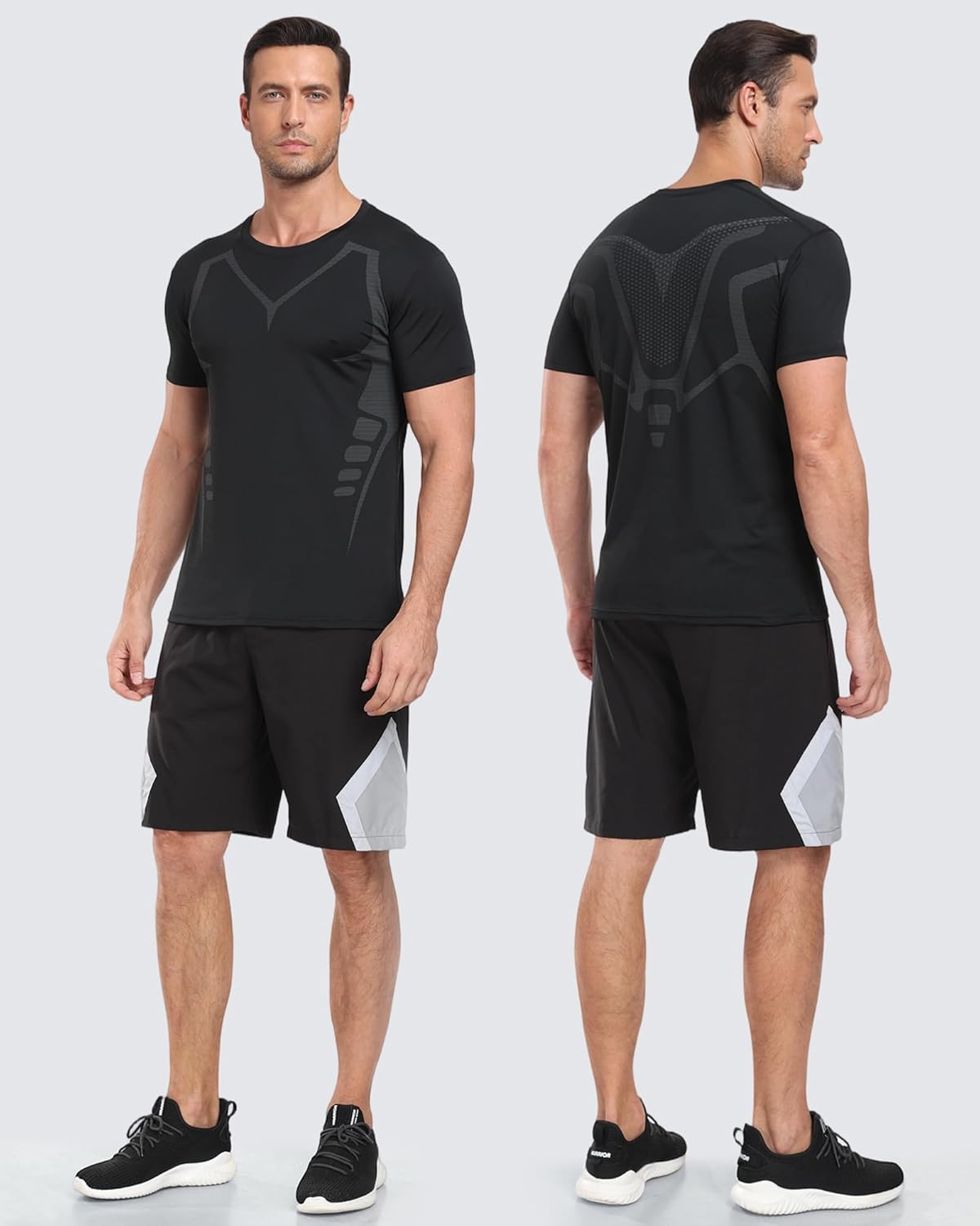 Workout Shirts for Men, Quick Dry Athletic Gym Active T Shirt for Running, Breathable Outdoor Training Shirts - Image 7