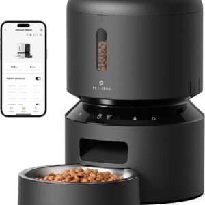 PETLIBRO Automatic Cat Feeder, 5G WiFi Pet Feeder with Freshness Preservation, Timed Cat Feeders for Dry Food, Up to 48 Portions 10 Meals Per Day, Granary Pet Feeder for Cat/Dog