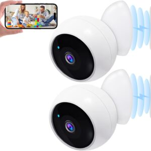 AMTIFO Security Cameras Wireless Outdoor: Magnetic 2-Pack Install-Free Indoor Smart 2K WiFi – Long Battery Life Powered Wireless Cameras for Home Security with AI Motion Detection
