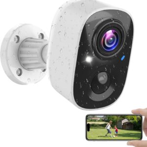 Security Cameras Wireless Outdoor Indoor, 2K Battery Powered WiFi Camera for Home Security, AI Motion Detection, Color Night Vision, IP66 Weatherproof, 2-Way Talk, Siren Alarm, SD/Cloud Storage
