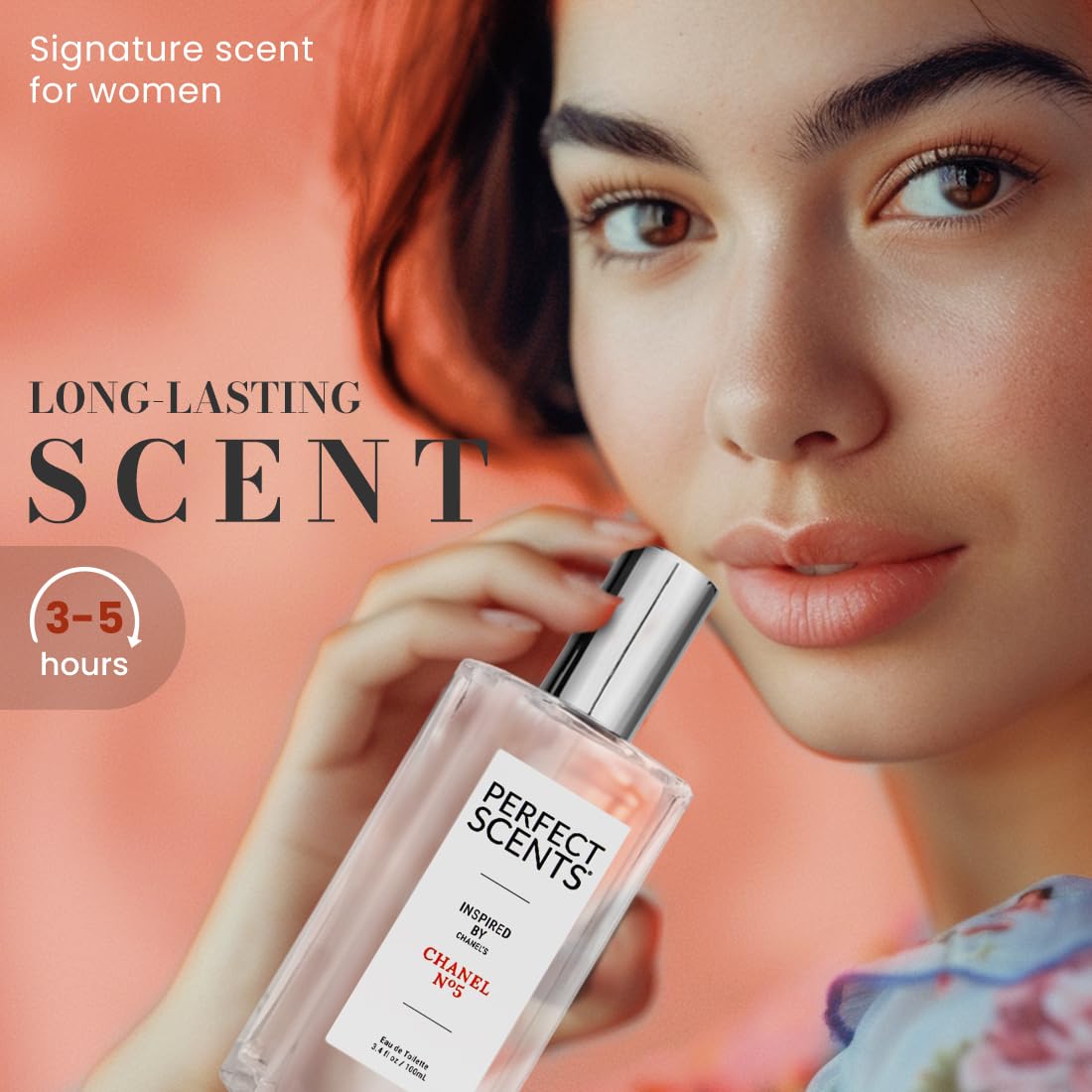 Perfect Scents Fragrances, Inspired by Chanel’s No. 5, Women’s Eau de Toilette, CLEAN, Vegan, Paraben-Free, Phthalate-Free, Never Tested on Animals, 3.4 Fluid Ounces - Image 5