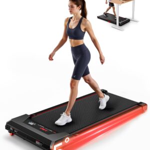 Walking Pad with Incline,XBD Under Desk Treadmill for Home Small Office,2.5HP Low Noise Portable Treadmill with 330 Lbs Capacity,Remote Control and LED Display