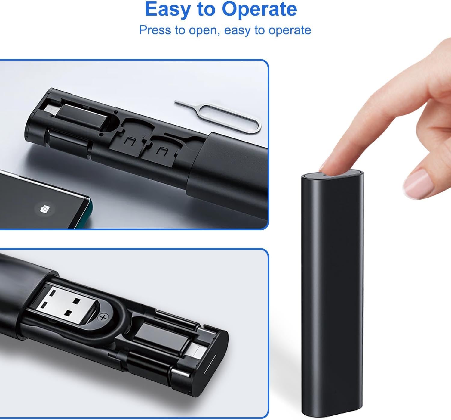 Multi USB Charging Adapter Cable & Conversion Set, USB A to Type C & Lightning Adapter, 60W Fast Charging & Data Transfer Cable - Image 7