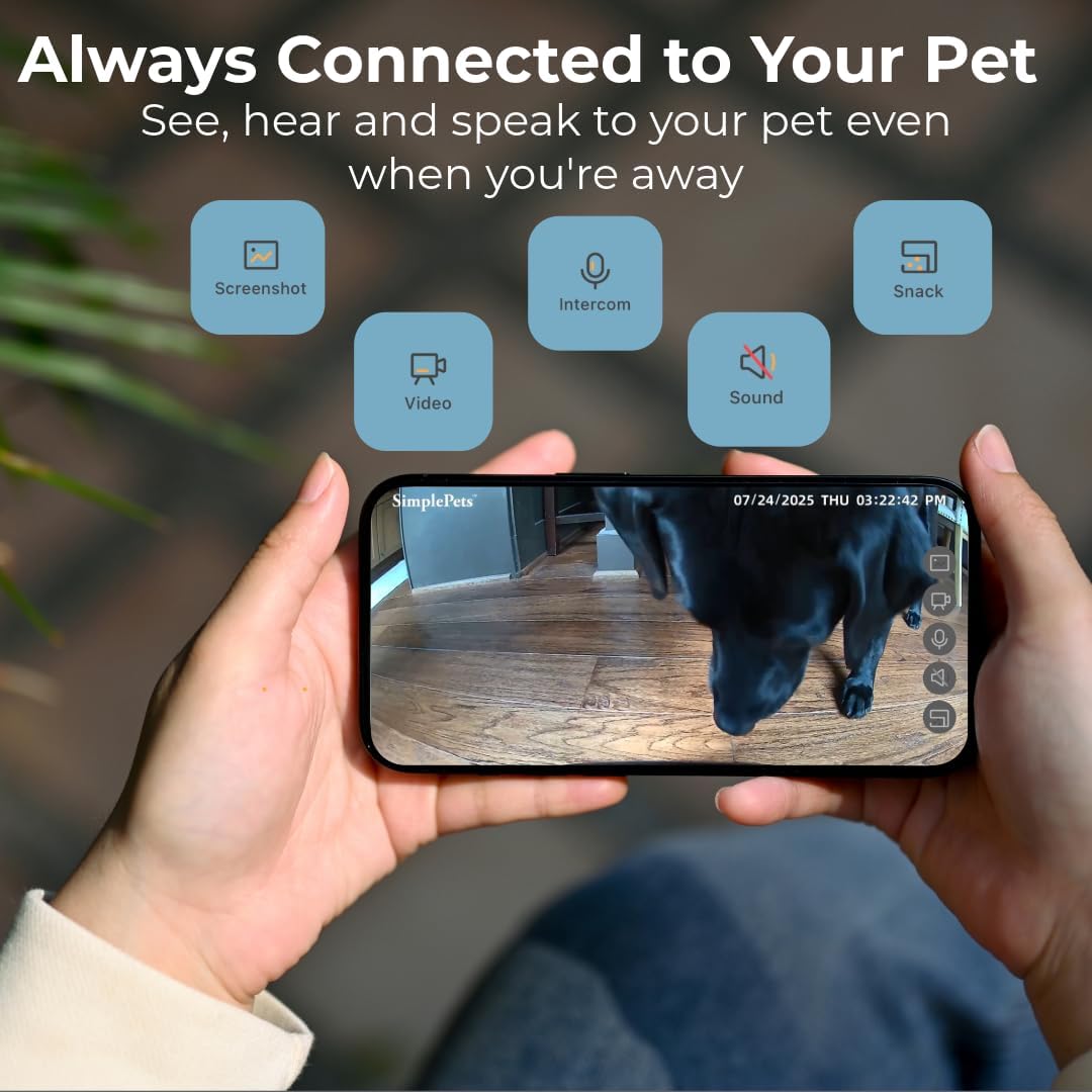 SMARTFeeder 20L Automatic Dog and Cat Feeder – Stainless Steel Pet Food Dispenser with Wi-Fi App, Scheduled Feedings, Portion Control, HD Camera, Speaker & Microphone - Image 6