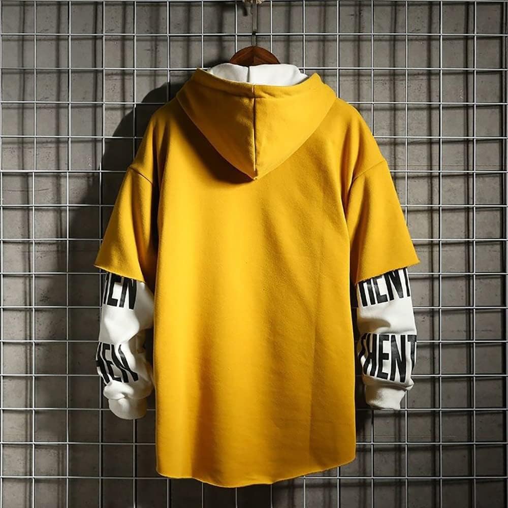 DUDHUH Mens Hoodie Fashion Pullover Letter Print Tracksuit Techwear Casual Coat Hip-Hop Sweatshirt - Image 3