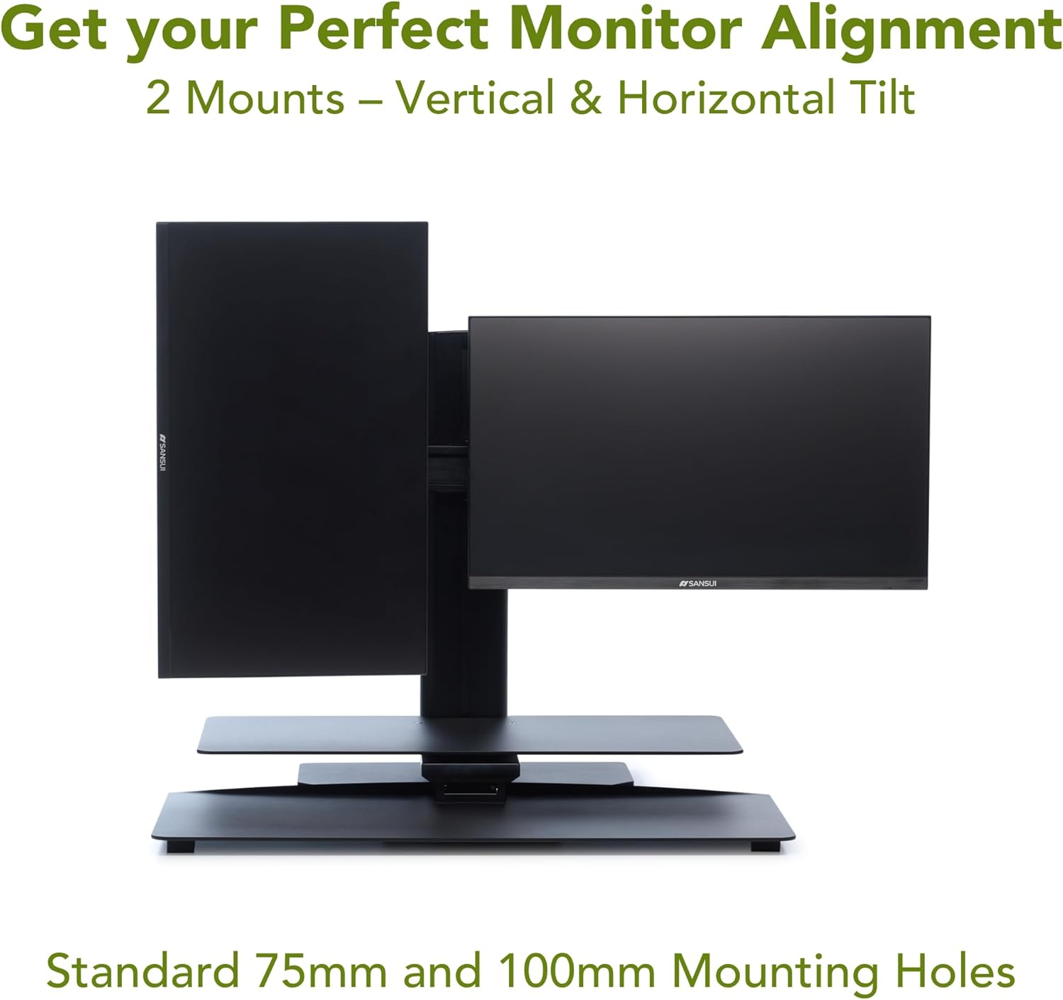 Perfect POSTURE Sit2Stand Standing Desk Converter with Dual Monitor Mount – 18” Height Adjustable Sit-Stand Workstation – Black - Image 9