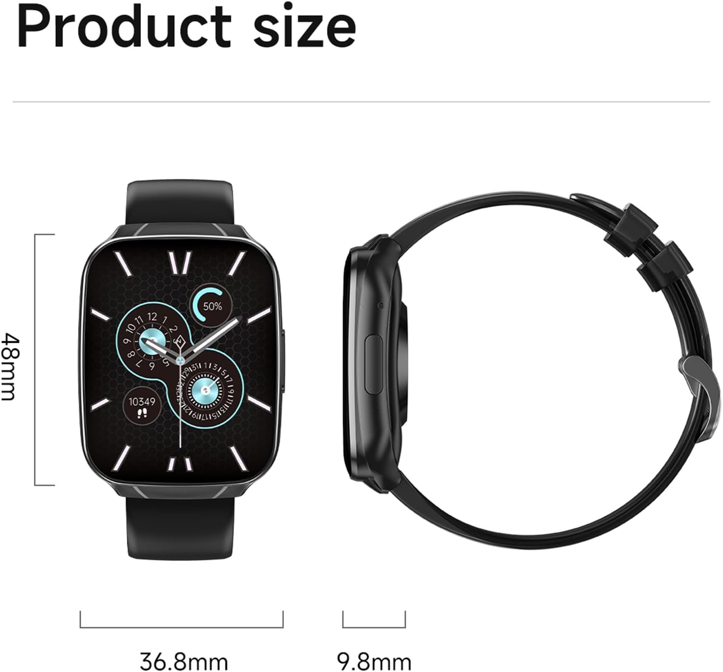 Smart Watch for Men Women, 1.83" HD Touchscreen Fitness Trackers with Bluetooth Call/Messages, Smartwatches with 120+ Sports Modes, 24/7 Heart Rate/Sleep Monitor for iPhone Android - Image 8
