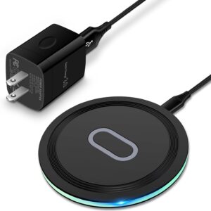 Wireless Charger Samsung Fast Charging Pad for Samsung Galaxy S26/S25 Ultra/S24 FE/S23 Ultra/S22/S21/Z Flip 6 5,15W Wireless Charging Station Charger Mat and QC Adapter for Google Pixel 10 9 8a 7a