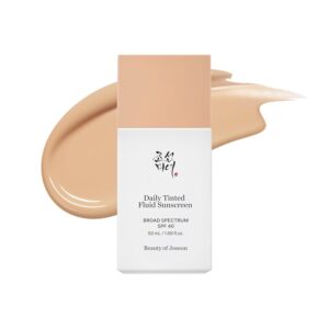 Beauty of Joseon Daily Tinted Fluid Sunscreen 12 Shades for Face Moisturizing Broad Spectrum SPF 40 Korean Skincare 50ml, 1.69 fl.oz #LN110 | 12 Shades, for Face, Moisturizing, Broad Spectrum, Korean Skincare, #LN110