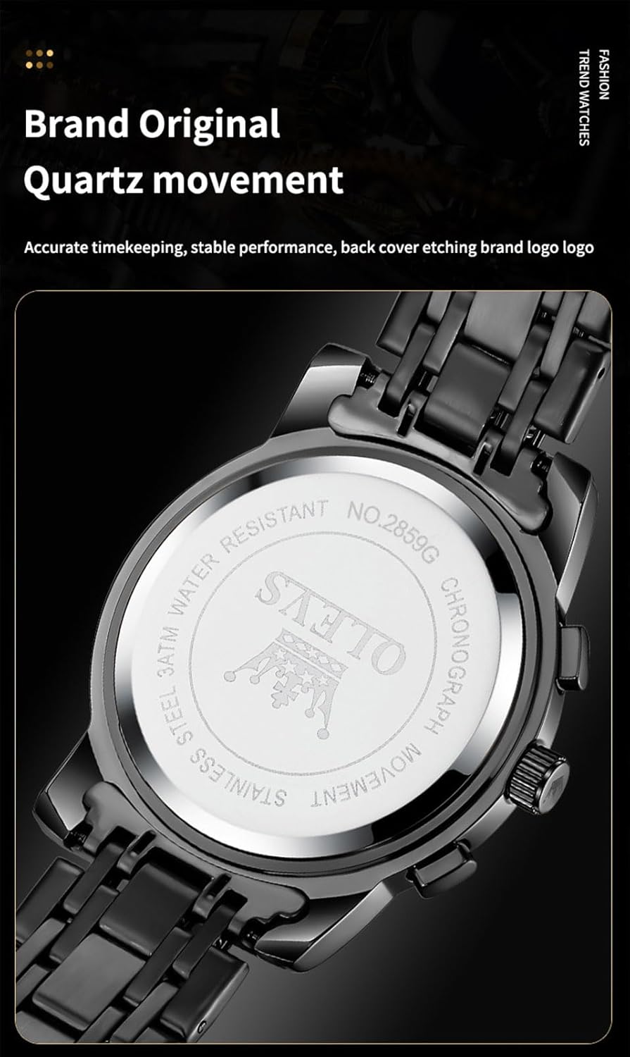 OLEVS Watches Men Waterproof Luxury Big Face Mens Watch Stainless Steel Quartz Analog Dress Watches for Men Luminous Multifunction Man Watch Relojes De Hombre - Image 8
