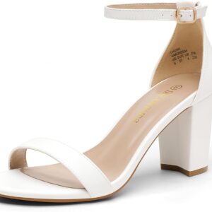 DREAM PAIRS Women’s Chunk Low Heel Pump Sandals