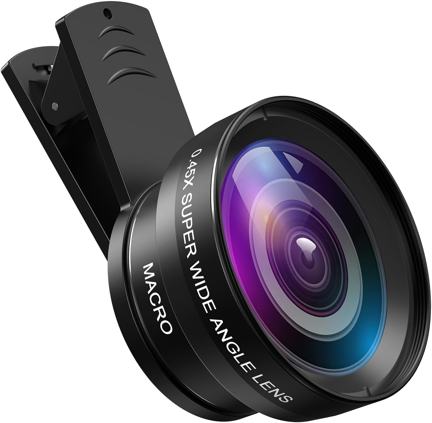 AMIR Phone Camera Lens, 0.45X Super Wide Angle Lens for iPhone Lens Kit, 15X Macro Clip-On 2 in 1 Professional Lens Kit for iPhone, Samsung, Google and Most of Android