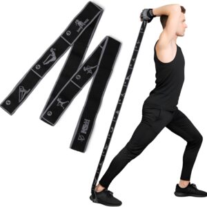 Elastic Yoga Strap with 11 Loops – Premium Stretch Band for Flexibility, Physical Therapy, Pilates, Leg & Full-Body Exercises – Non-Slip Fabric Resistance Band for Mobility & Strength Training