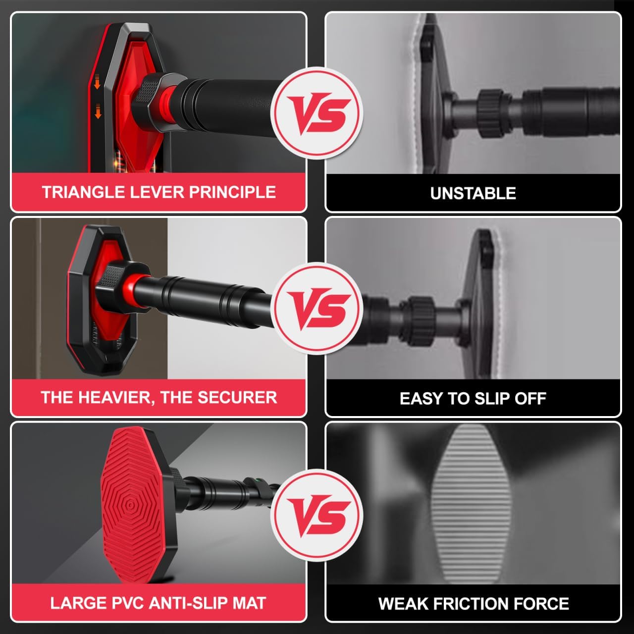 Ciieeo Adjustable Pull up Bar for Doorway with Secure Locking No Drill Installation Comfortable Grip Portable Home Gym Strength Training Equipment 39.37 Inch - Image 7