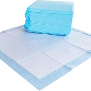 Amazon Basics Scented Dog and Puppy Potty Training Pee Pads, 5-Layer Leak-Proof Super Absorbent with Quick-Dry Surface, Regular Size 22 x 22 Inch, Blue & White, 50 Count