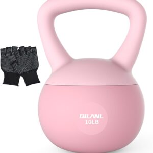 Soft Kettlebell, Safe Strength Training Kettle bell, Cushioned Impact-Resistant Base and Anti-Slip Grip Weight, Kettlebells Set for Home Workouts and Men/Women/Beginners,With Non-slip Gloves