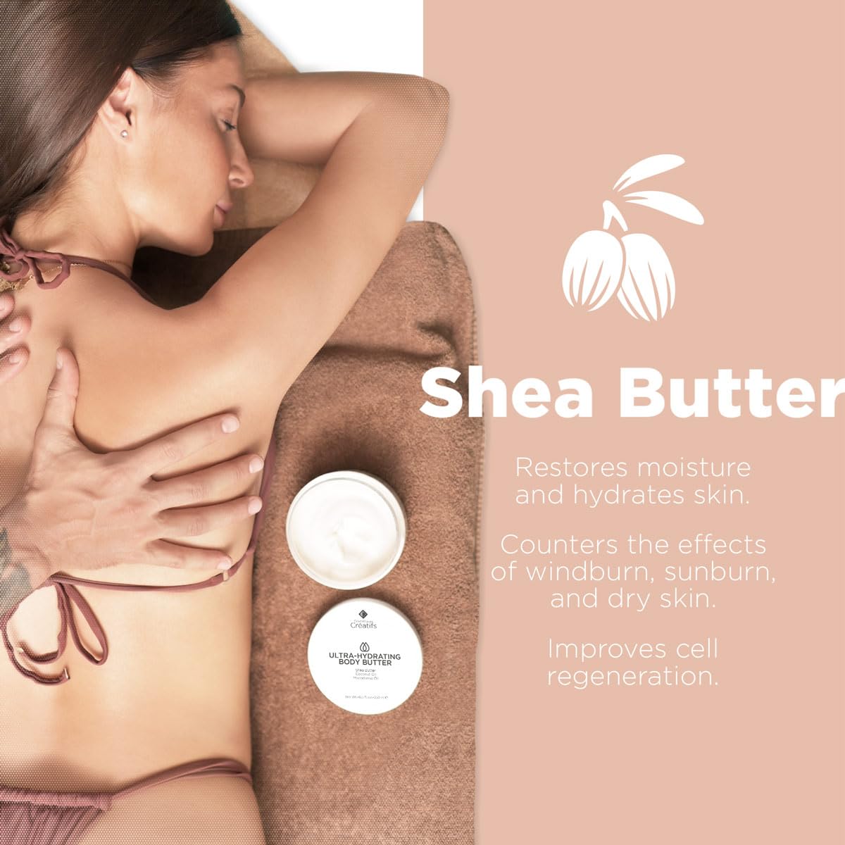 Ultra-Hydrating Body Butter with Shea Butter, 8.5 fl. oz., Salted Caramel and Macadamia Scent, Deep Moisturizing, Soothes, Repairs, and Nourishes Skin - Image 4