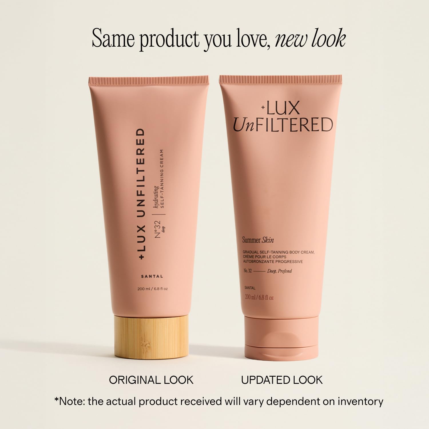 + Lux Unfiltered N°32 Summer Skin Deep Gradual Self Tanner, Hydrating Self Tanning Lotion - Shea Butter & Squalane - Non-Sticky, No Transfer, Natural-Looking Tan - Vegan Sunless Tanner - Santal - Image 2