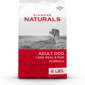 Diamond Naturals Adult Real Meat Recipe Premium Dry Dog Food With Real Pasture Raised Lamb Protein 6Lb