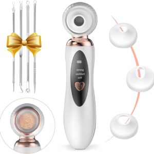 2025 Blackhead Remover Pore Vacuum, Visual Rechargeable Blackhead Vacuum Facial Pore Cleaner-3 Suction Soft Silicone,3 Probes,USB Kit Electric Acne Extractor Tool for Adult