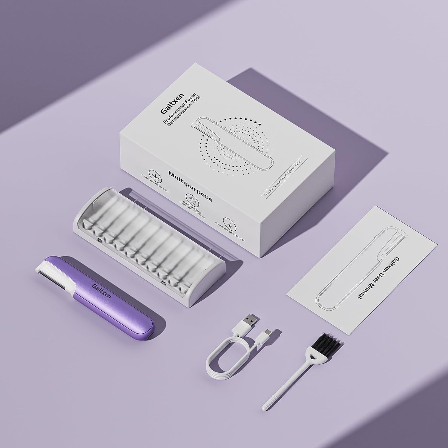 Dermaplaning Tool for Women - Facial Exfoliation & Peach Fuzz Hair Removal with Rechargeable Sonic Edge Technology, 10 Refill Blades - Image 6