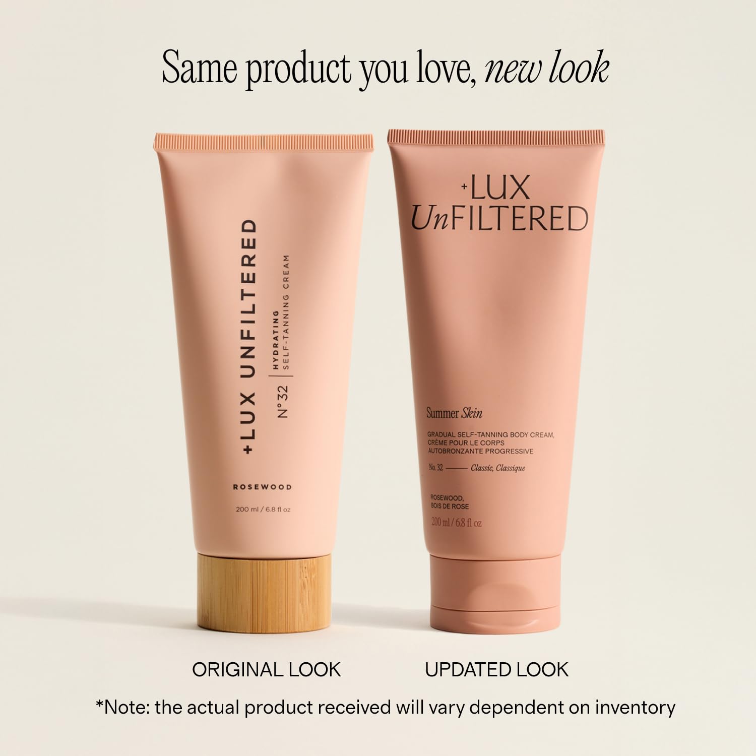 + Lux Unfiltered N°32 Summer Skin Classic Gradual Self Tanner, Hydrating Self Tanning Lotion with Shea Butter & Squalane - Non-Sticky, No Transfer, Natural-Looking - Vegan Sunless Tanner - Rosewood - Image 2