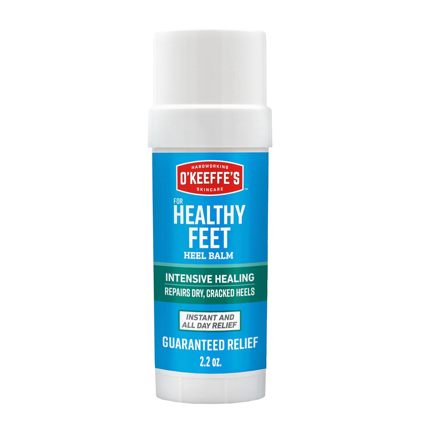 O'Keeffe's for Healthy Feet Intensive Healing Balm; Guaranteed Relief for Extremely Dry; Cracked Feet; Heel Balm that Instantly Fills Dry; Cracked Heels; 2.2oz Balm Stick; (Pack of 1)