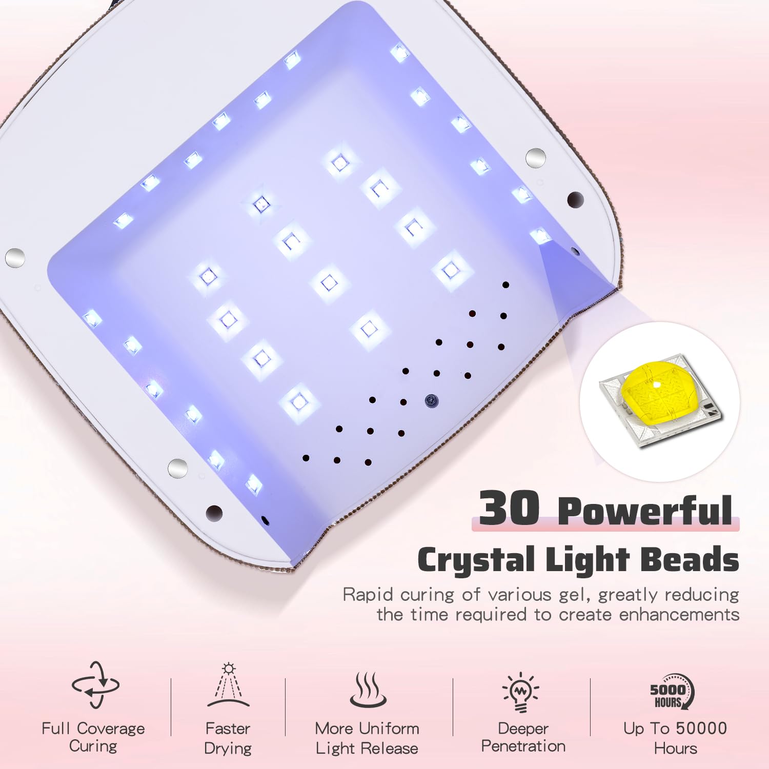 2-in-1 Rechargeable Cordless UV LED Nail Lamp & Electric Nail Drill Kit with Auto Sensor, LCD Display,45000 RPM Professional Gel Nail Dryer Machine for Home Salon Use & Training Nail Art Practice - Image 7