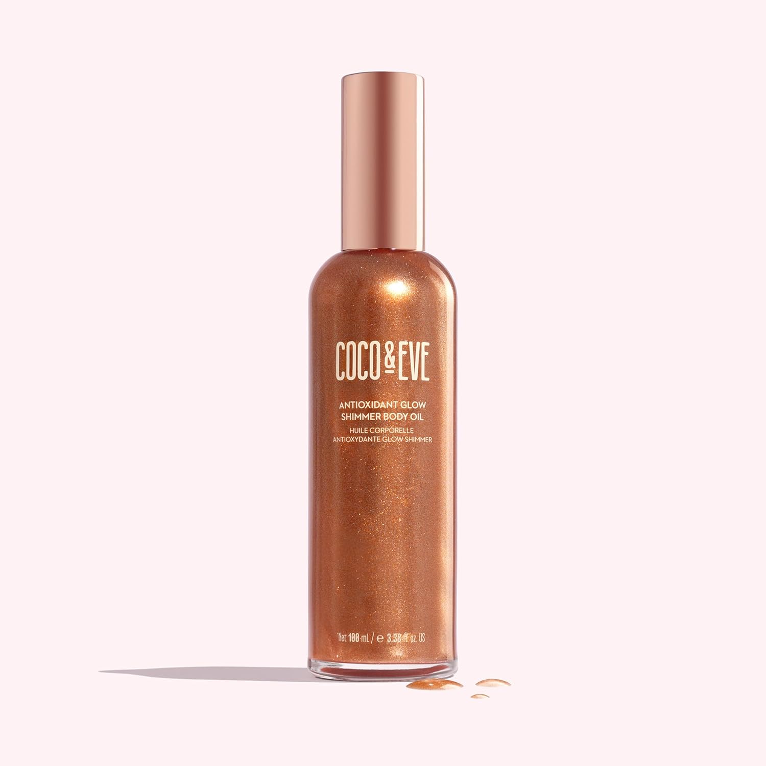 Coco & Eve Antioxidant Glow Shimmer Body Oil - Lightweight Skin Illuminator with Pearlescent Minerals, Natural Glitter, Antioxidants for Shimmering, Moisturizing and Healthy Glow (3.38 Fl Oz) - Image 2
