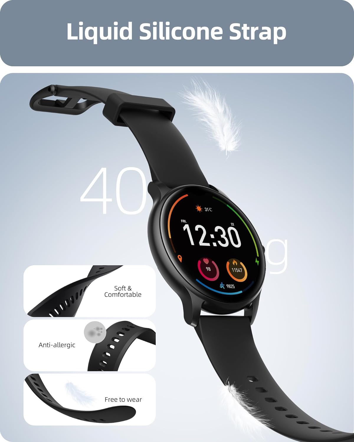 Parsonver Smart Watch for Men Women(Answer/Make Calls), HD Screen Fitness Tracker IP68 Waterproof 100+ Sport Modes, Heart Rate Sleep Monitor, Pedometer, Smartwatch for Android Phones/iPhone Compatible - Image 7