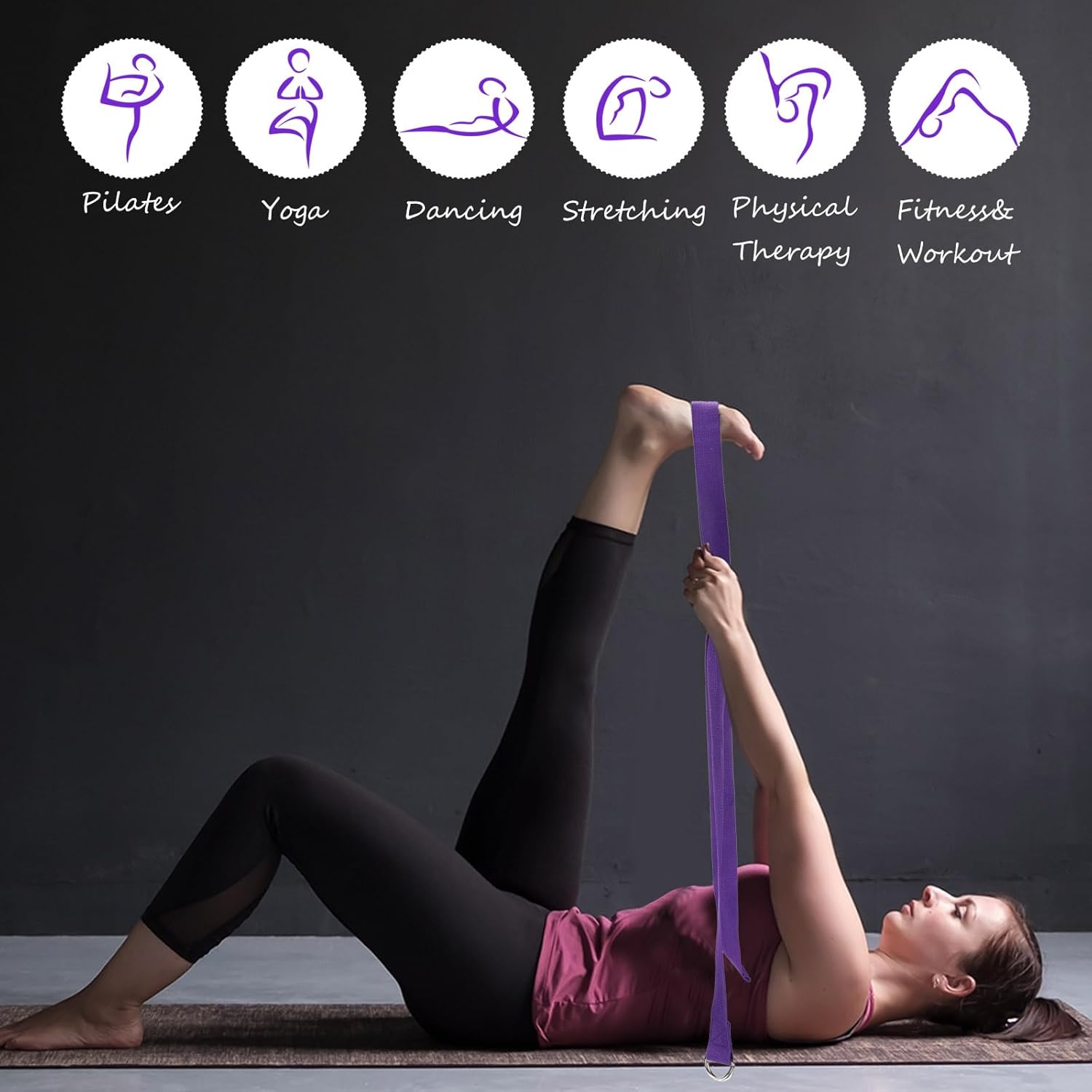 Outus 20 Pack Yoga Blocks and Straps Non-Slip EVA Foam Blocks with Metal D Ring Straps for Gym Exercise and Workout - Image 3