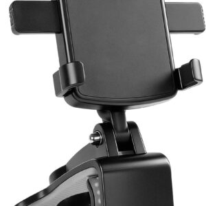 YUHENG Car Phone Holder Mount for Dashboard Rearview Mirror Sun Visor,360° Rotation & Strong Grip,Universal Adjustable Phone Clamp for iPhone 17 Pro Max 3–7” Phones | One-Hand Use, No-Block View