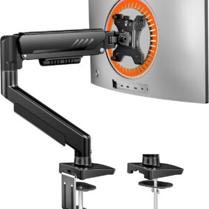 ErGear Single Monitor Arm, Fully Adjustable Monitor Mount for 13–34 Inch Screens, Fast Install Computer Monitor Stand with Tool-Free VESA Mount, Cable Management, Holds 19.8 lbs, Max VESA 100x100mm